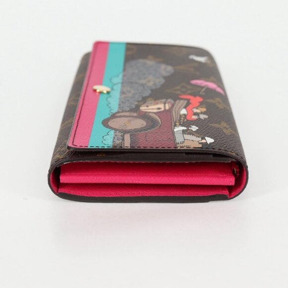 LOUIS VUITTON Monogram 2015 Christmas Portefeuille Sarah M61359 LV Auth 132795V - Picture 4 of 16